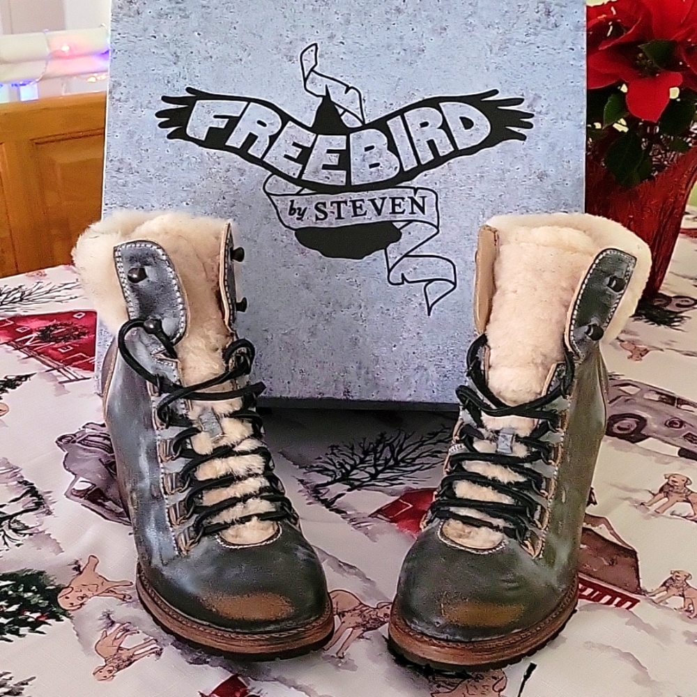 FREEBIRD BY STEVEN grayish warm boots. Size 8.5 to 9.